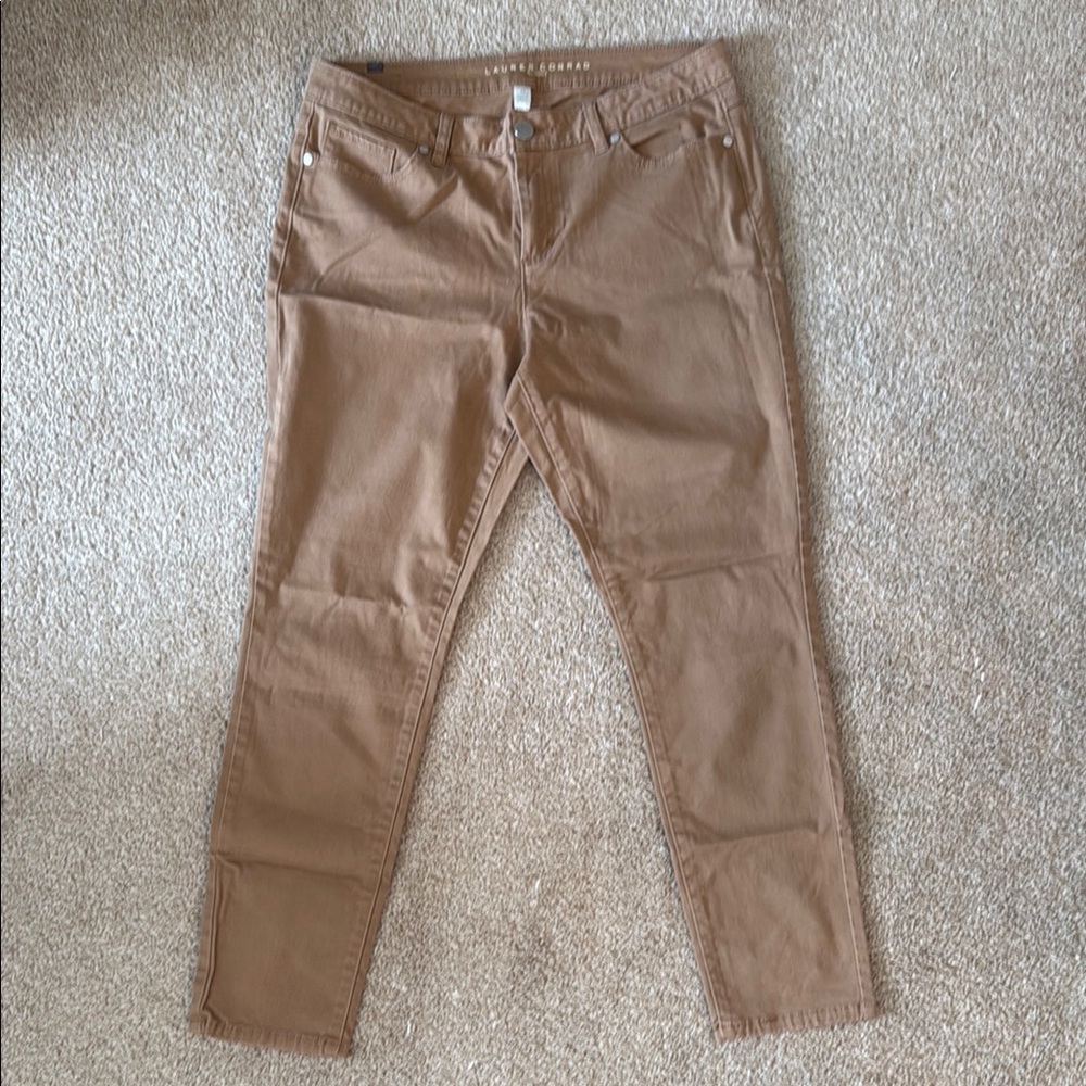 LC Lauren Conrad Tan Skinny Jeans Soft Cotton Blend